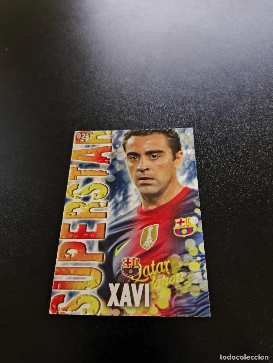 Cromos de F&uacute;tbol: 24 XAVI SUPERSTAR FONDO MATE BARCELONA MUNDICROMO LIGA 2013 2014 13 14 NO PANINI ESTE