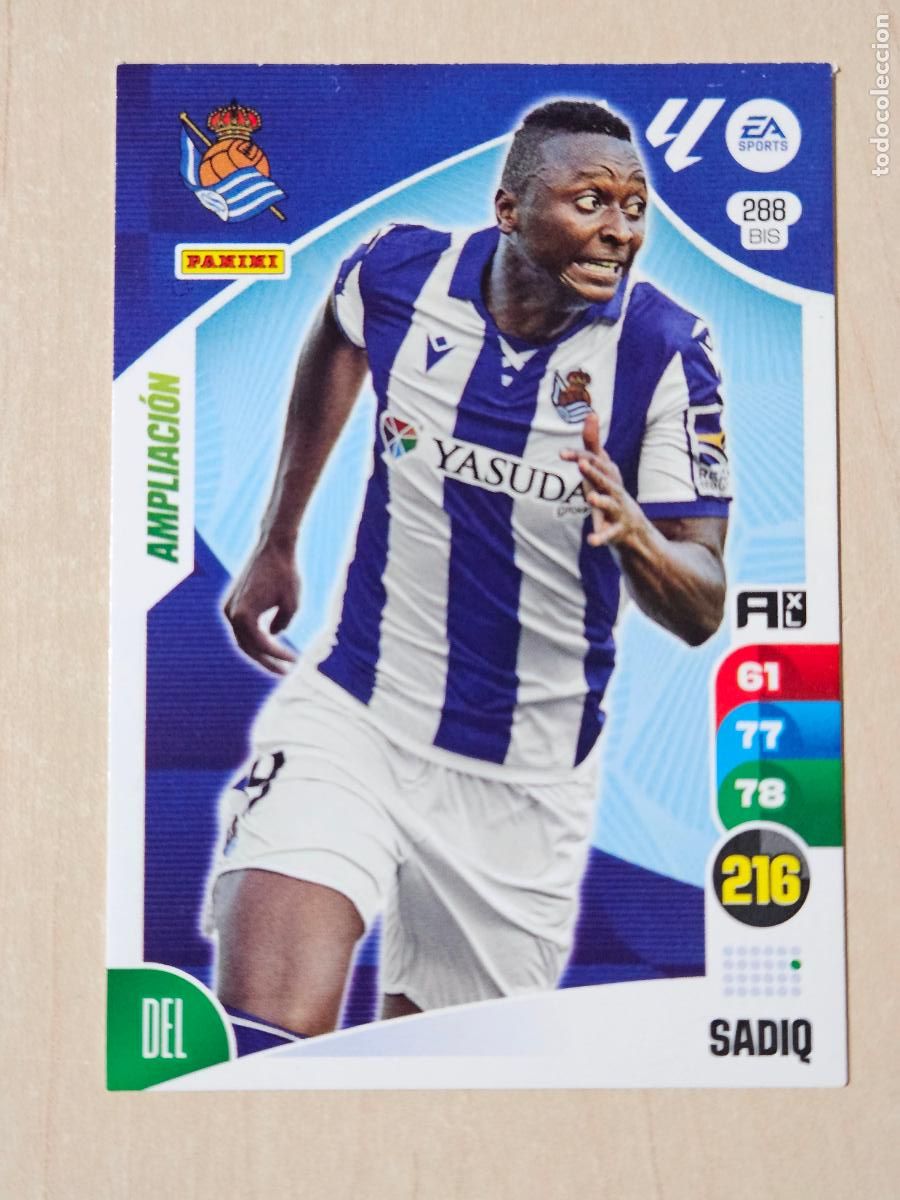 Figurine di Calcio: FICHA N&ordm; BIS 288 SADIQ - ADRENALYN 24 25 - PANINI 2024 - 25 - CROMO - AMPLIACION