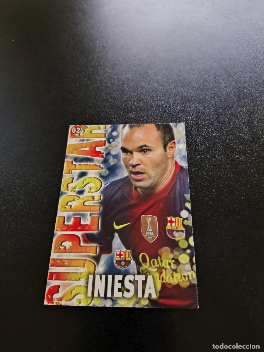 Figurine di Calcio: 25 INIESTA SUPERSTAR FONDO MATE BARCELONA MUNDICROMO LIGA 2013 2014 13 14 NO PANINI ESTE