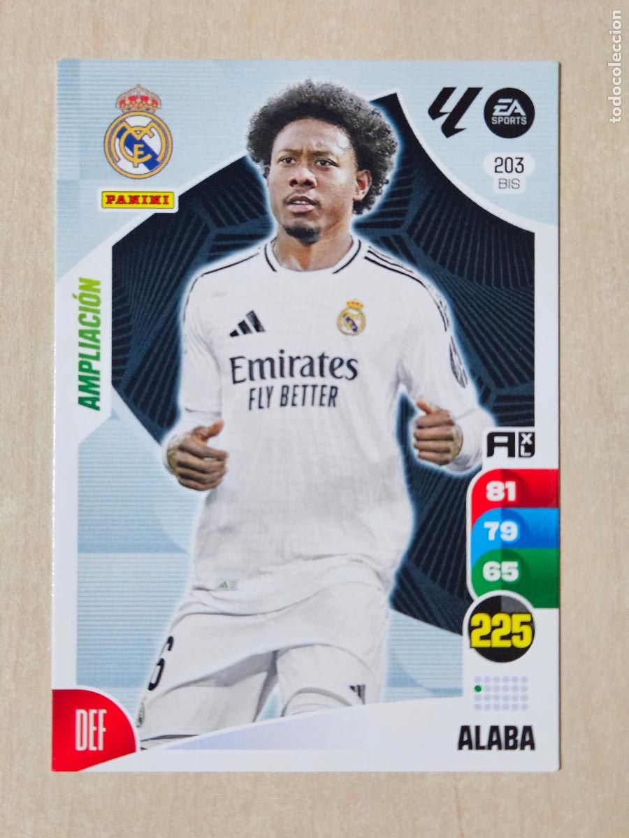 Cromos de F&uacute;tbol: FICHA N&ordm; BIS 203 ALABA - ADRENALYN 24 25 - PANINI 2024 - 25 - CROMO - AMPLIACION