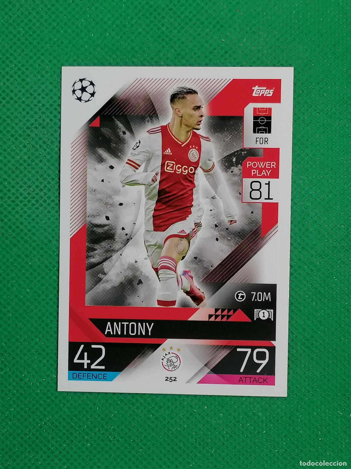 Cromos de F&uacute;tbol: 252 ANTONY AJAX ⚽ TOPPS MATCH ATTAX CHAMPIONS 2022 2023 22 23 ⚽