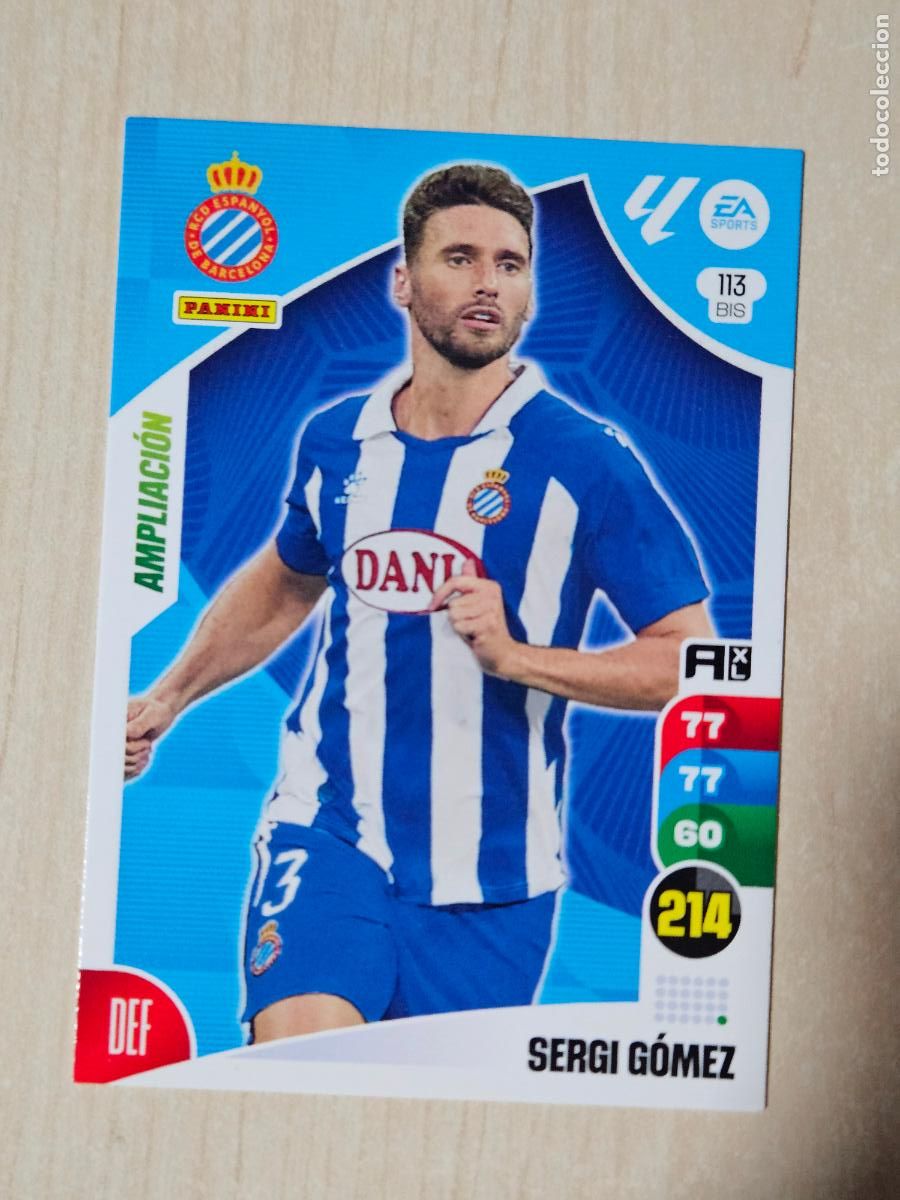 Cromos de F&uacute;tbol: FICHA N&ordm; BIS 113 SERGI GOMEZ - ADRENALYN 24 25 - PANINI 2024 - 25 - CROMO - AMPLIACION