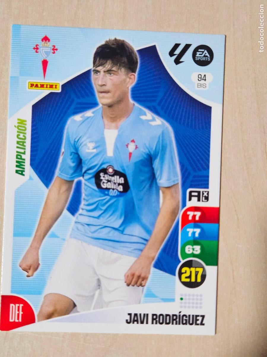 Cromos de F&uacute;tbol: FICHA N&ordm; BIS 94 JAVI RODRIGUEZ - ADRENALYN 24 25 - PANINI 2024 - 25 - CROMO - AMPLIACION