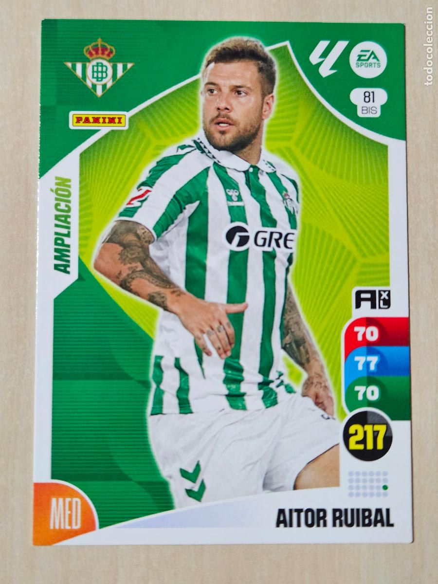 Cromos de F&uacute;tbol: FICHA N&ordm; BIS 81 AITOR RUIBAL - ADRENALYN 24 25 - PANINI 2024 - 25 - CROMO - AMPLIACION