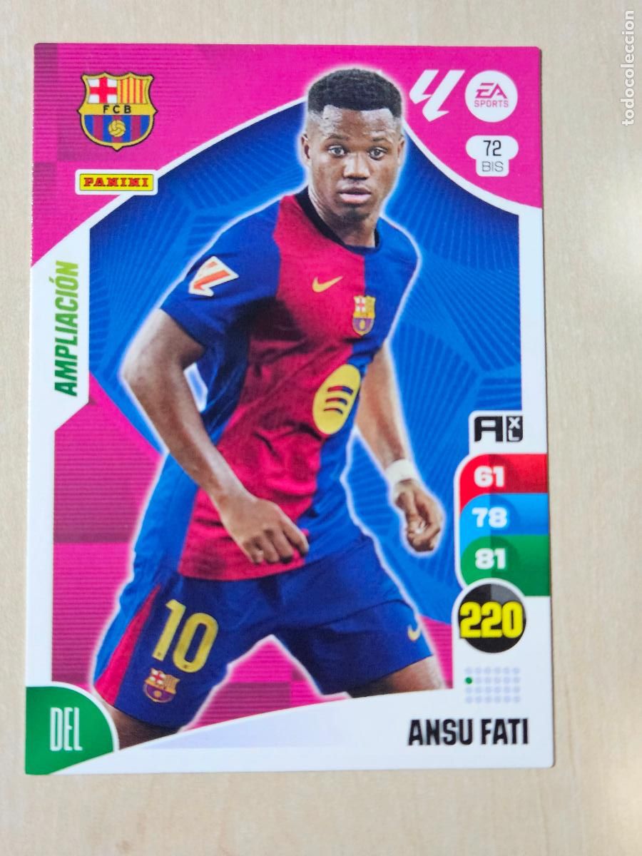 Cromos de F&uacute;tbol: FICHA N&ordm; BIS 72 ANSU FATI - ADRENALYN 24 25 - PANINI 2024 - 25 - CROMO - AMPLIACION