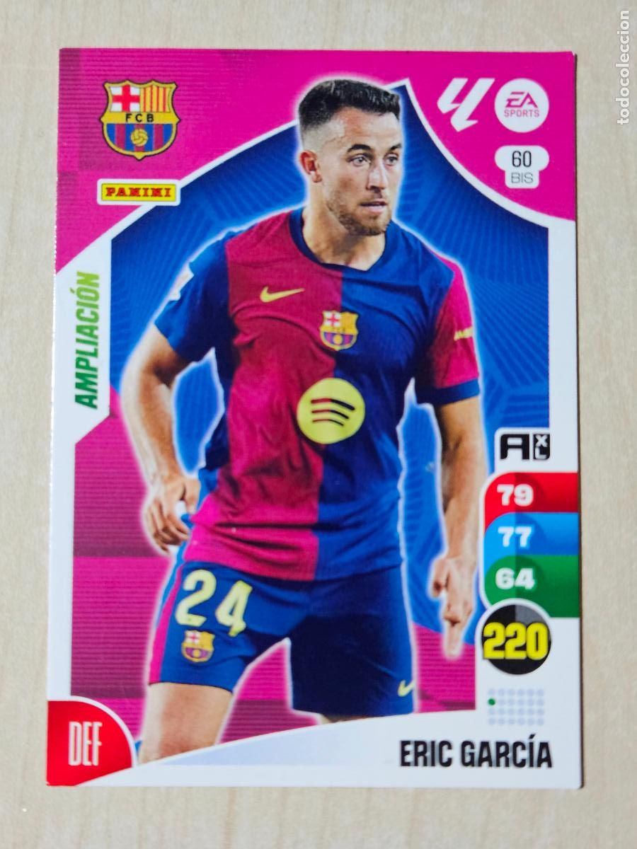 Cromos de F&uacute;tbol: FICHA N&ordm; BIS 60 ERIC GARCIA - ADRENALYN 24 25 - PANINI 2024 - 25 - CROMO - AMPLIACION