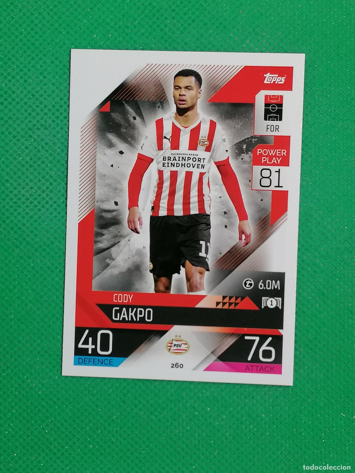 Cromos de F&uacute;tbol: 260 CODY GAKPO PSV ⚽ TOPPS MATCH ATTAX CHAMPIONS 2022 2023 22 23 ⚽