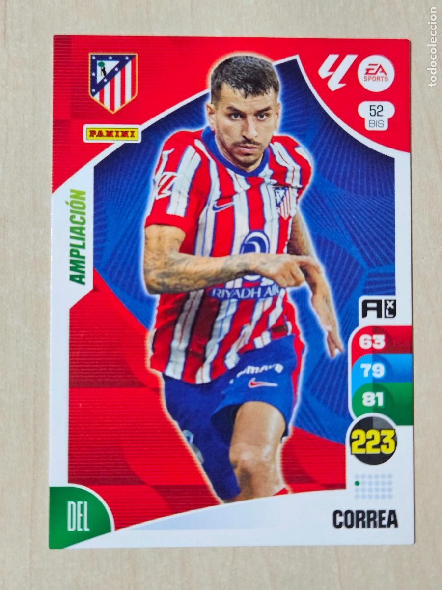 Cromos de F&uacute;tbol: FICHA N&ordm; BIS 52 CORREA - ADRENALYN 24 25 - PANINI 2024 - 25 - CROMO - AMPLIACION