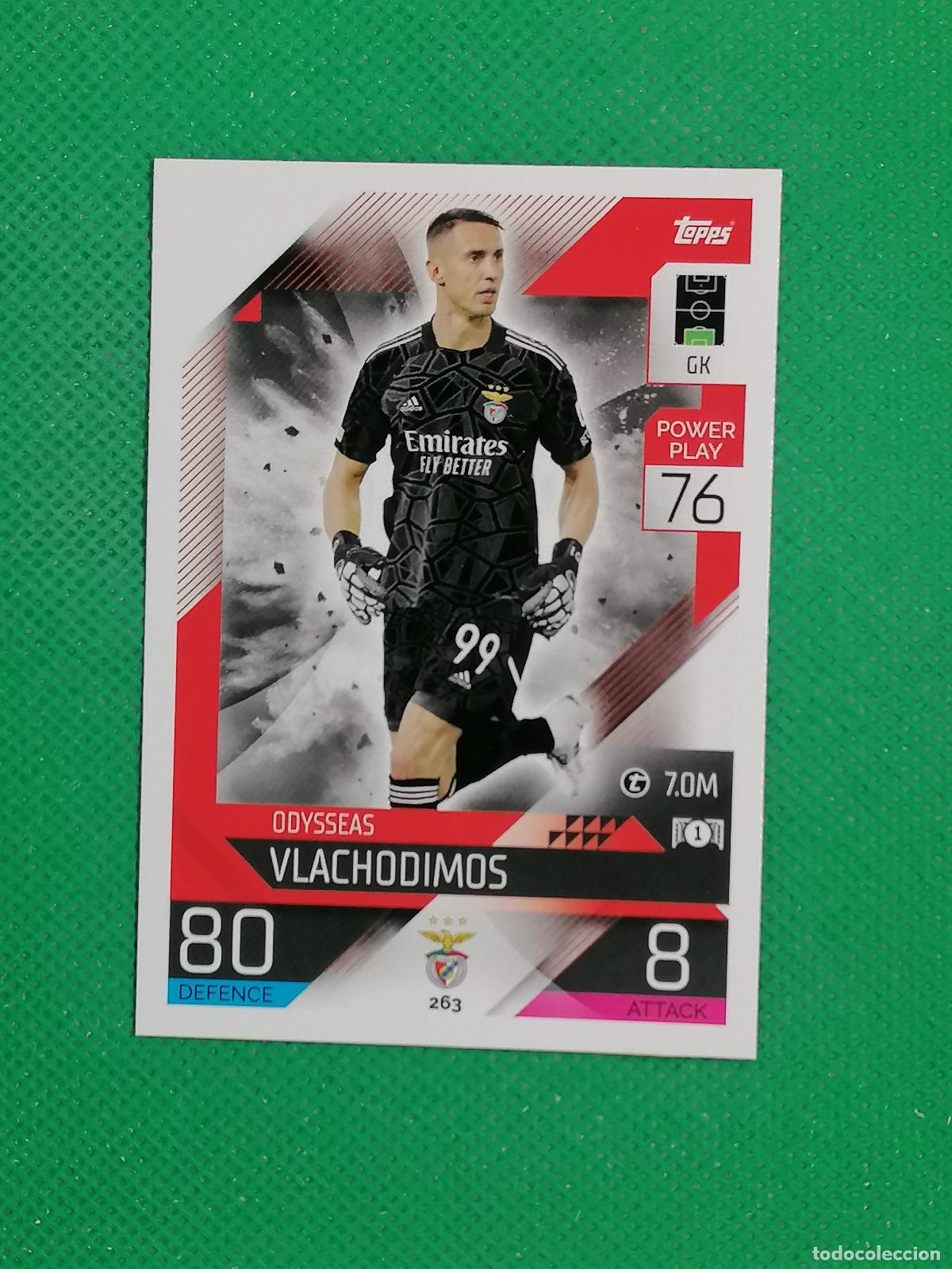 Cromos de F&uacute;tbol: 263 ODYSSEAS VLACHODIMOS BENFICA ⚽ TOPPS MATCH ATTAX CHAMPIONS 2022 2023 22 23 ⚽