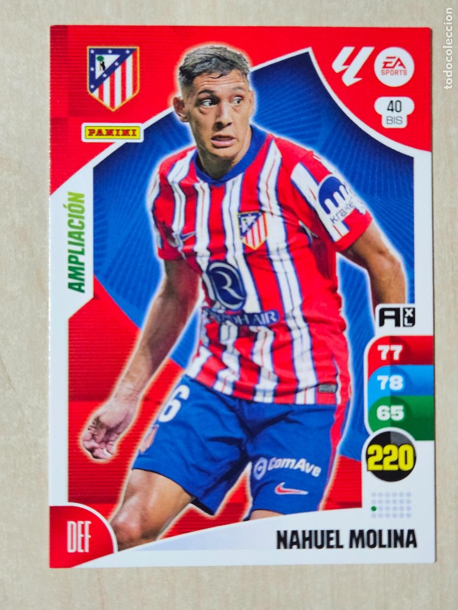 Cromos de F&uacute;tbol: FICHA N&ordm; BIS40 NAHUEL MOLINA - ADRENALYN 24 25 - PANINI 2024 - 25 - CROMO - AMPLIACION