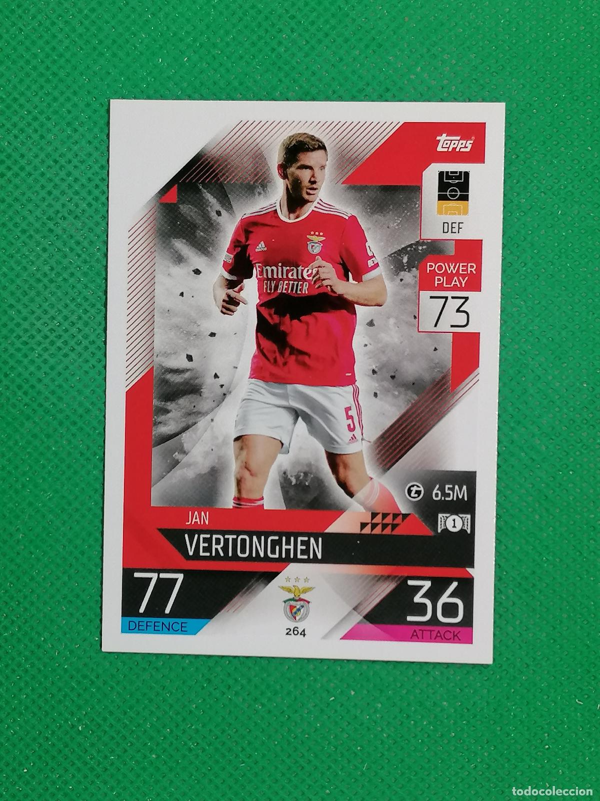 Cromos de F&uacute;tbol: 264 JAN VERTONGHEN BENFICA ⚽ TOPPS MATCH ATTAX CHAMPIONS 2022 2023 22 23 ⚽