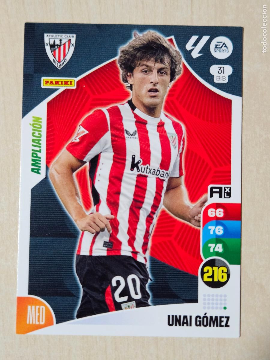 Cromos de F&uacute;tbol: FICHA N&ordm; BIS 31 UNAI GOMEZ - ADRENALYN 24 25 - PANINI 2024 - 25 - CROMO - AMPLIACION