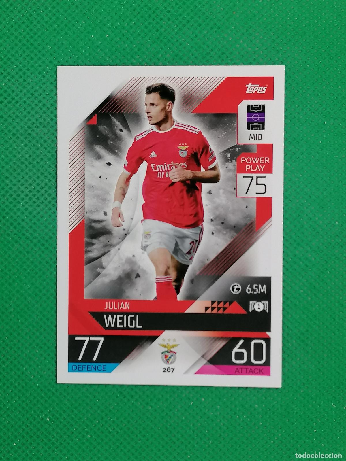 Cromos de F&uacute;tbol: 267 JULIAN WEIGL BENFICA ⚽ TOPPS MATCH ATTAX CHAMPIONS 2022 2023 22 23 ⚽