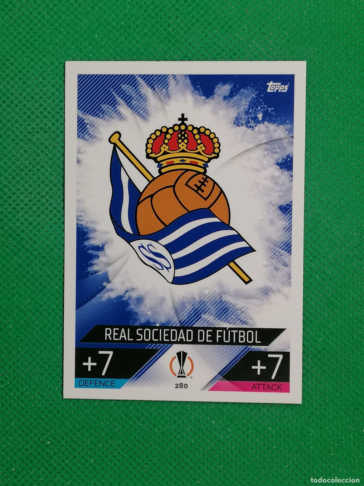 Cromos de F&uacute;tbol: 280 ESCUDO REAL SOCIEDAD ⚽ TOPPS MATCH ATTAX CHAMPIONS 2022 2023 22 23 ⚽