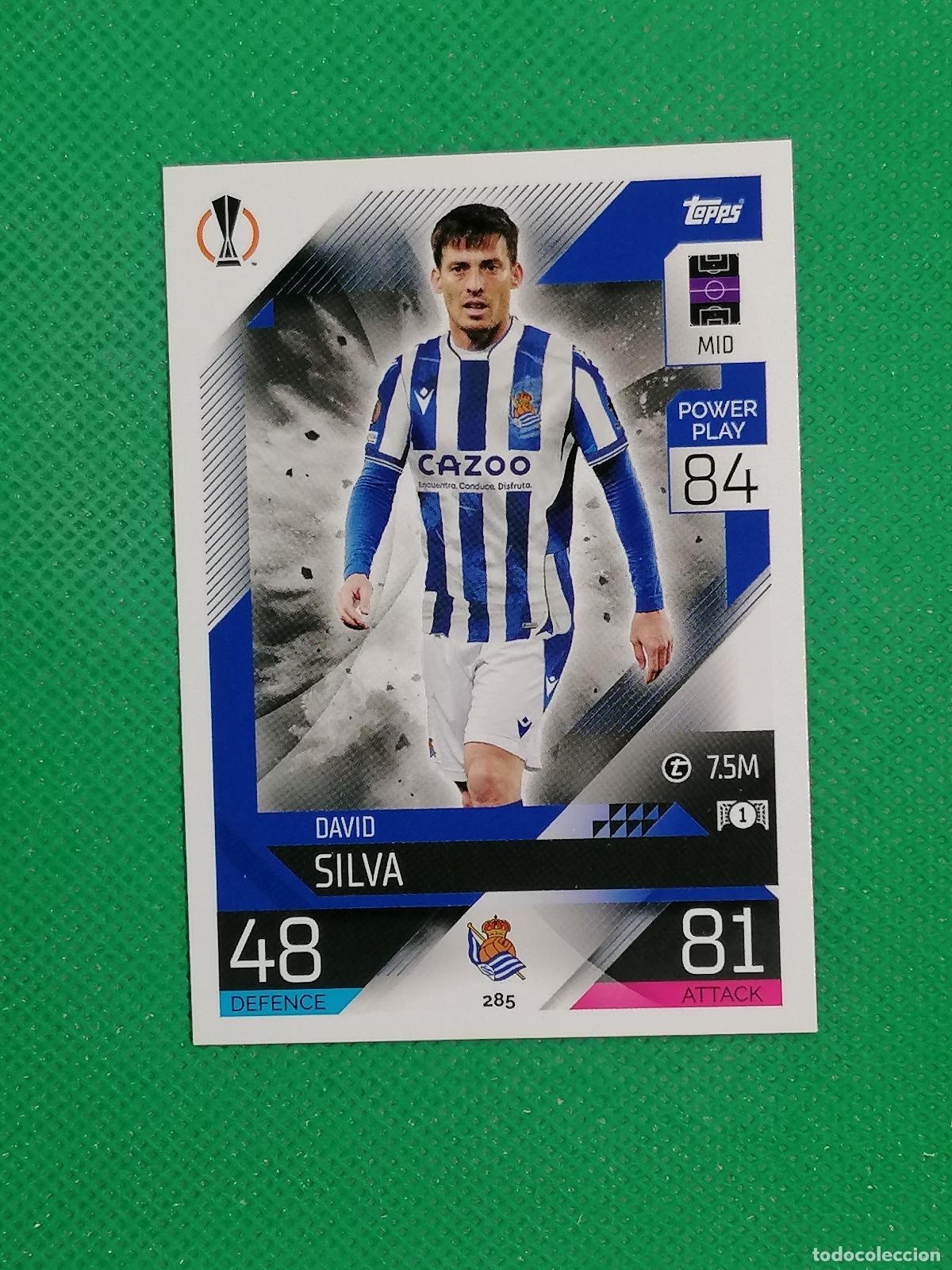 Cromos de F&uacute;tbol: 285 DAVID SILVA REAL SOCIEDAD ⚽ TOPPS MATCH ATTAX CHAMPIONS 2022 2023 22 23 ⚽