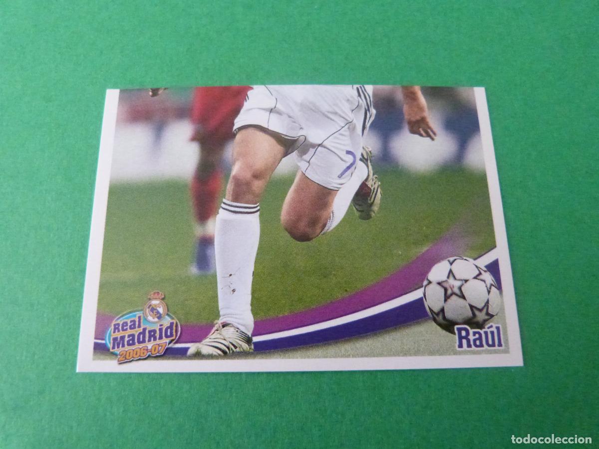 Cromos de F&uacute;tbol: CROMO FUTBOL RAUL REAL MADRID C.F. SIN PEGAR N&ordm; 141 ALBUM REAL MADRID C.F. 2006-2007/06-07 PANINI