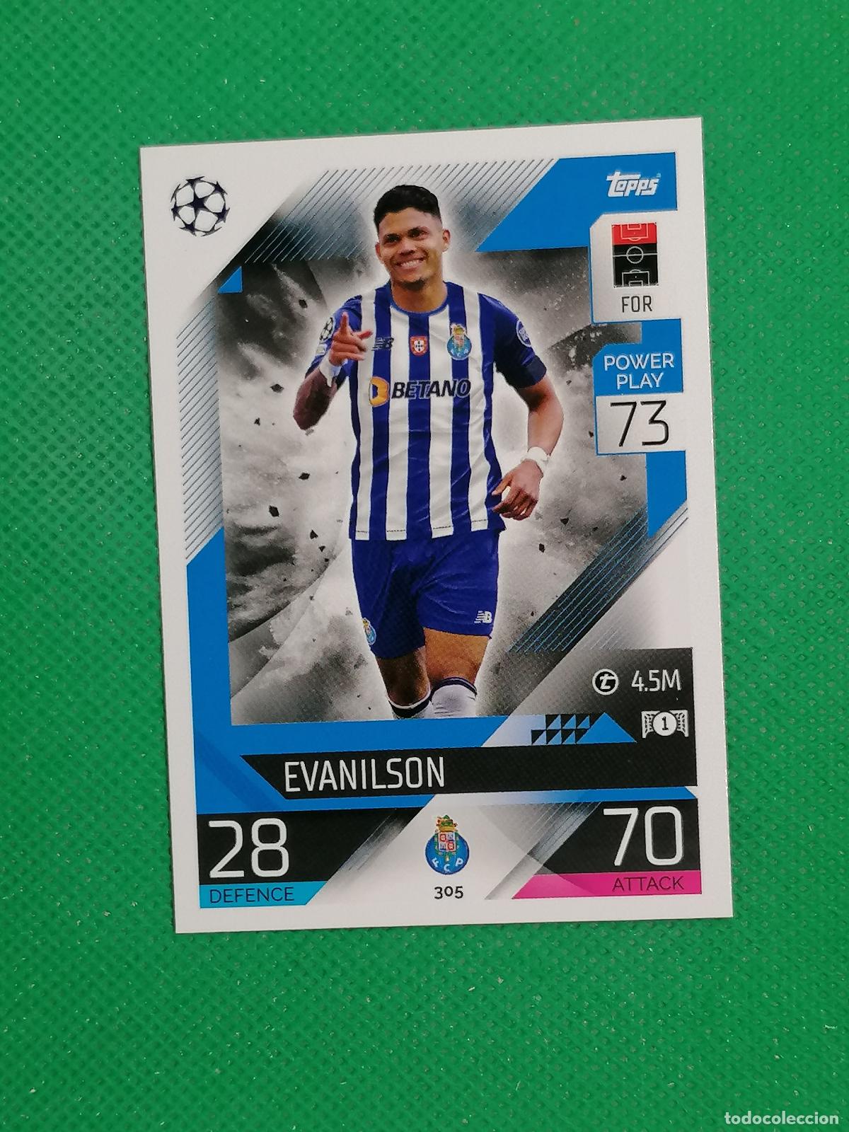 Cromos de F&uacute;tbol: 305 EVANILSON OPORTO ⚽ TOPPS MATCH ATTAX CHAMPIONS 2022 2023 22 23 ⚽