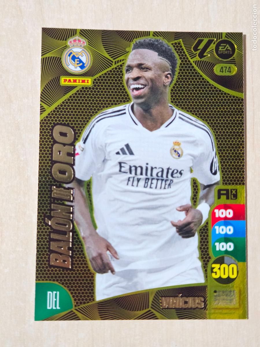 Cromos de F&uacute;tbol: FICHA N&ordm; 474 VINICIUS - ADRENALYN 24 25 - PANINI 2024 - 25 - CROMO - BALON DE ORO