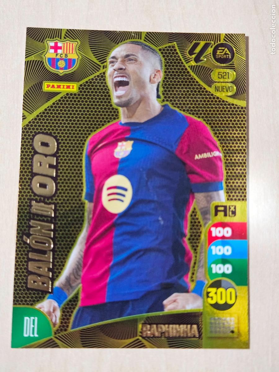 Cromos de F&uacute;tbol: FICHA N&ordm; 521 RAPHINHA - ADRENALYN 24 25 - PANINI 2024 - 25 - CROMO - NUEVO BALON DE ORO