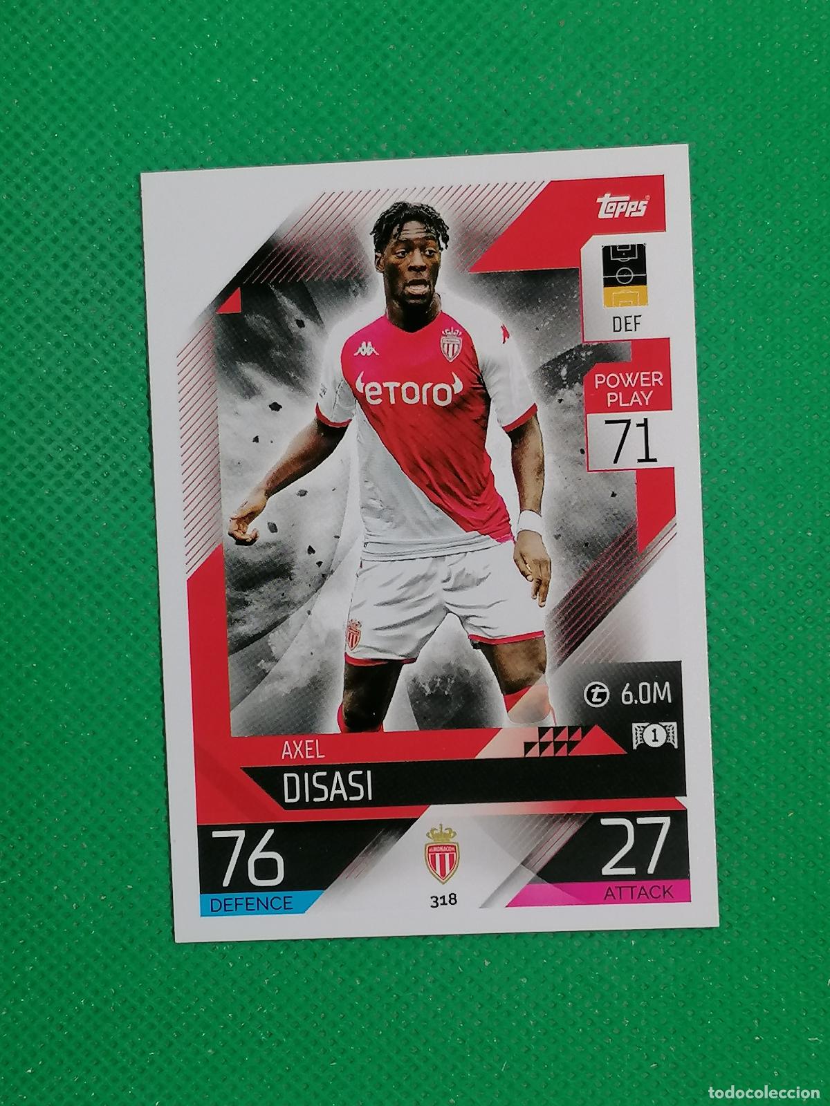Cromos de F&uacute;tbol: 318 AXEL DISASI MONACO ⚽ TOPPS MATCH ATTAX CHAMPIONS 2022 2023 22 23 ⚽