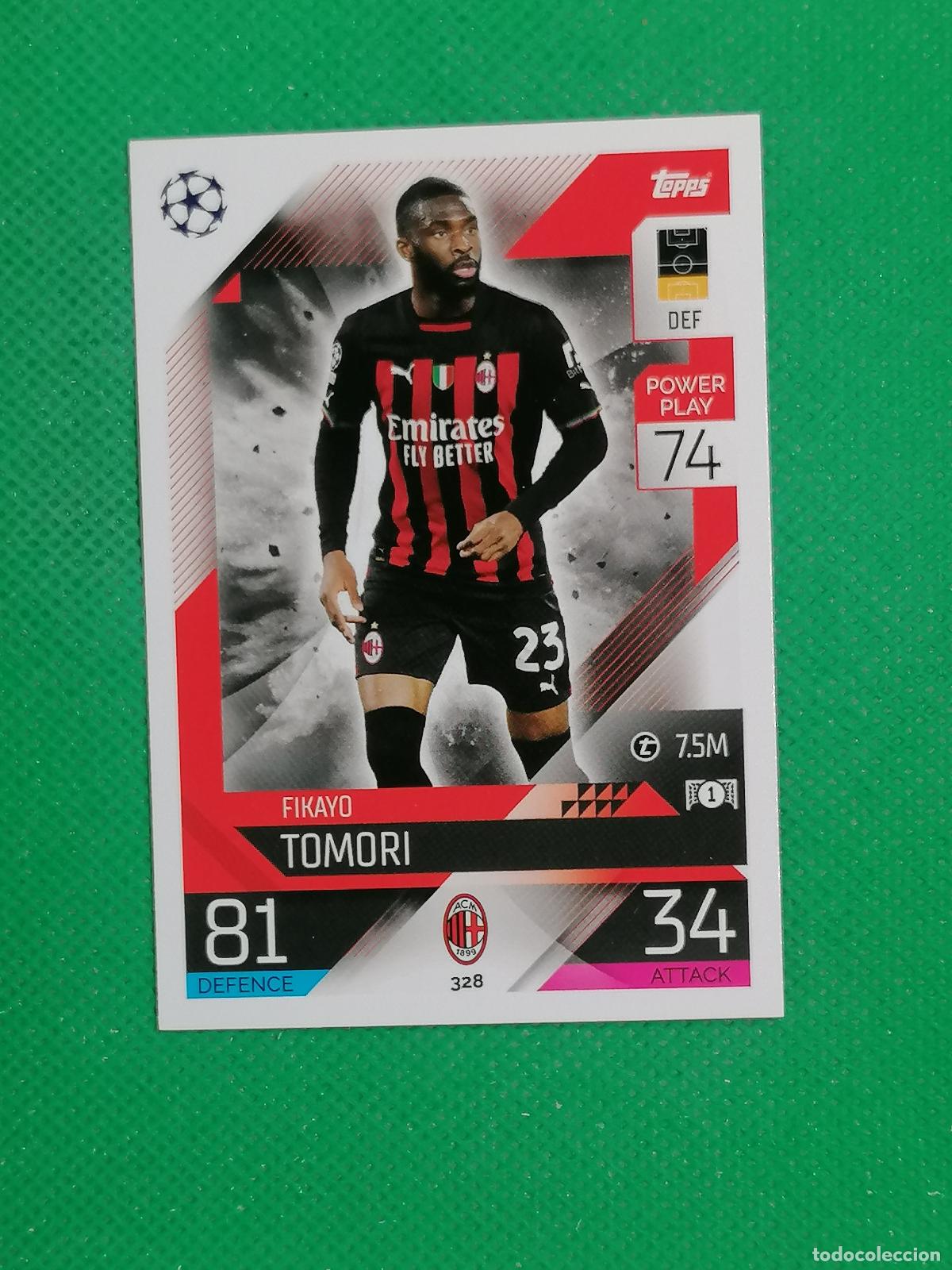 Figurine di Calcio: 328 FIKAYO TOMORI MILAN ⚽ TOPPS MATCH ATTAX CHAMPIONS 2022 2023 22 23 ⚽
