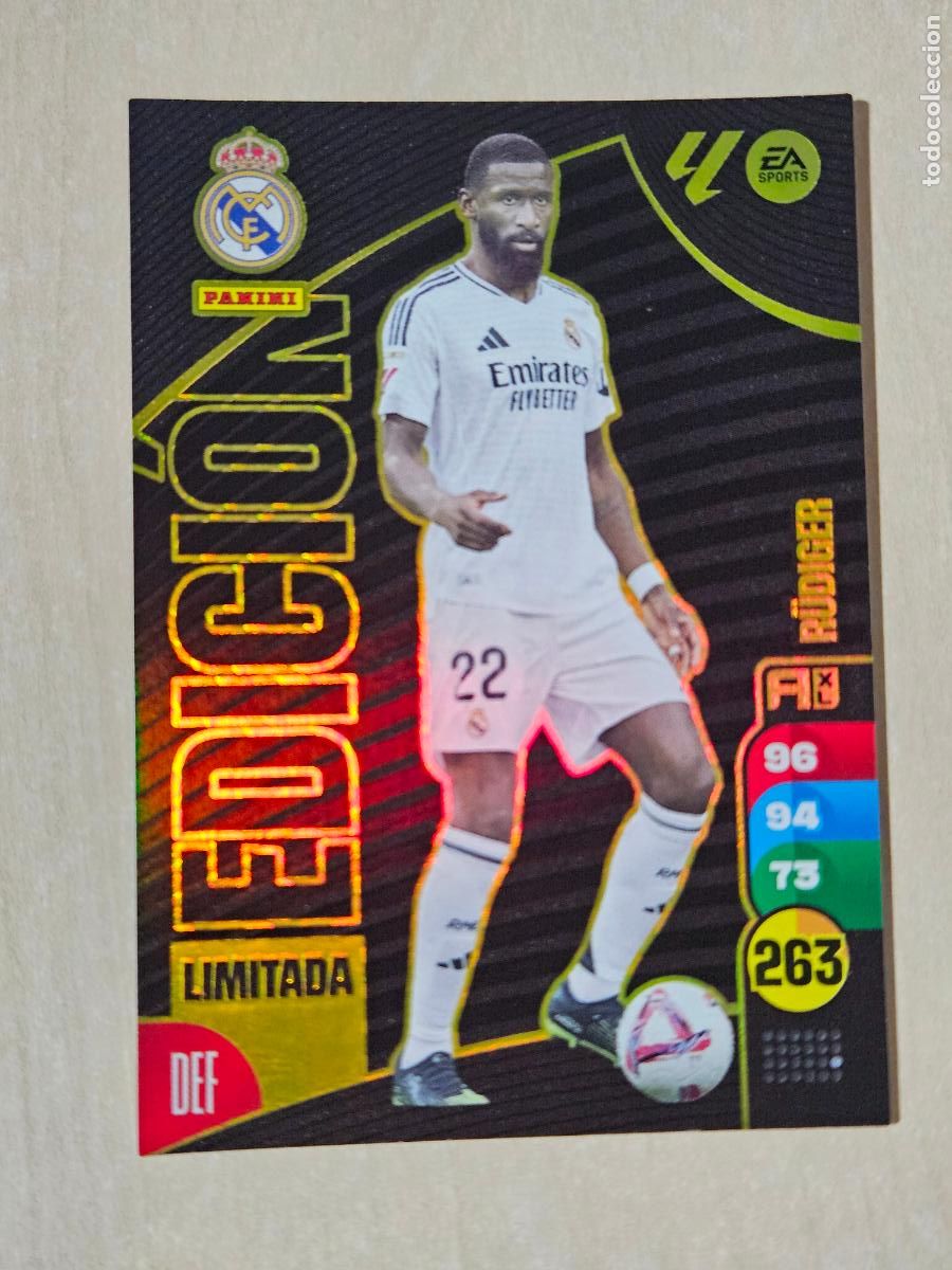 Cromos de F&uacute;tbol: FICHA RUDIGER - ADRENALYN 24 25 - PANINI 2024 - 25 - CROMO - EDICION LIMITADA