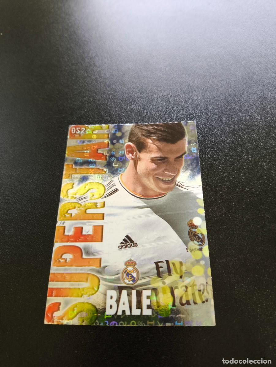 Cromos de F&uacute;tbol: 52 BALE SUPERSTAR FONDO BRILLO LETRAS REAL MADRID MUNDICROMO LIGA 2013 2014 13 14 NO PANINI ESTE