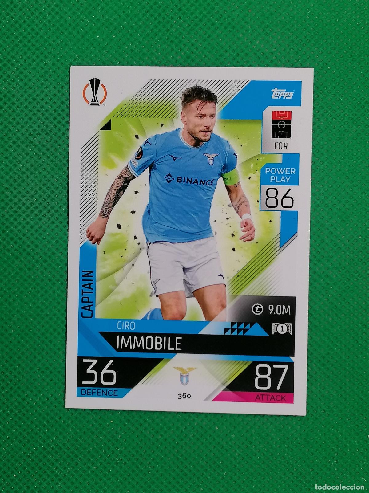 Cromos de F&uacute;tbol: 360 CIRO IMMOBILE LAZIO ⚽ TOPPS MATCH ATTAX CHAMPIONS 2022 2023 22 23 ⚽