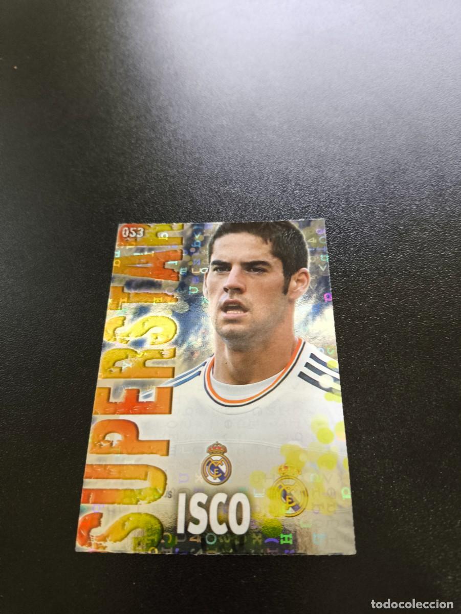 Cromos de F&uacute;tbol: 53 ISCO SUPERSTAR FONDO BRILLO LETRAS REAL MADRID MUNDICROMO LIGA 2013 2014 13 14 NO PANINI ESTE