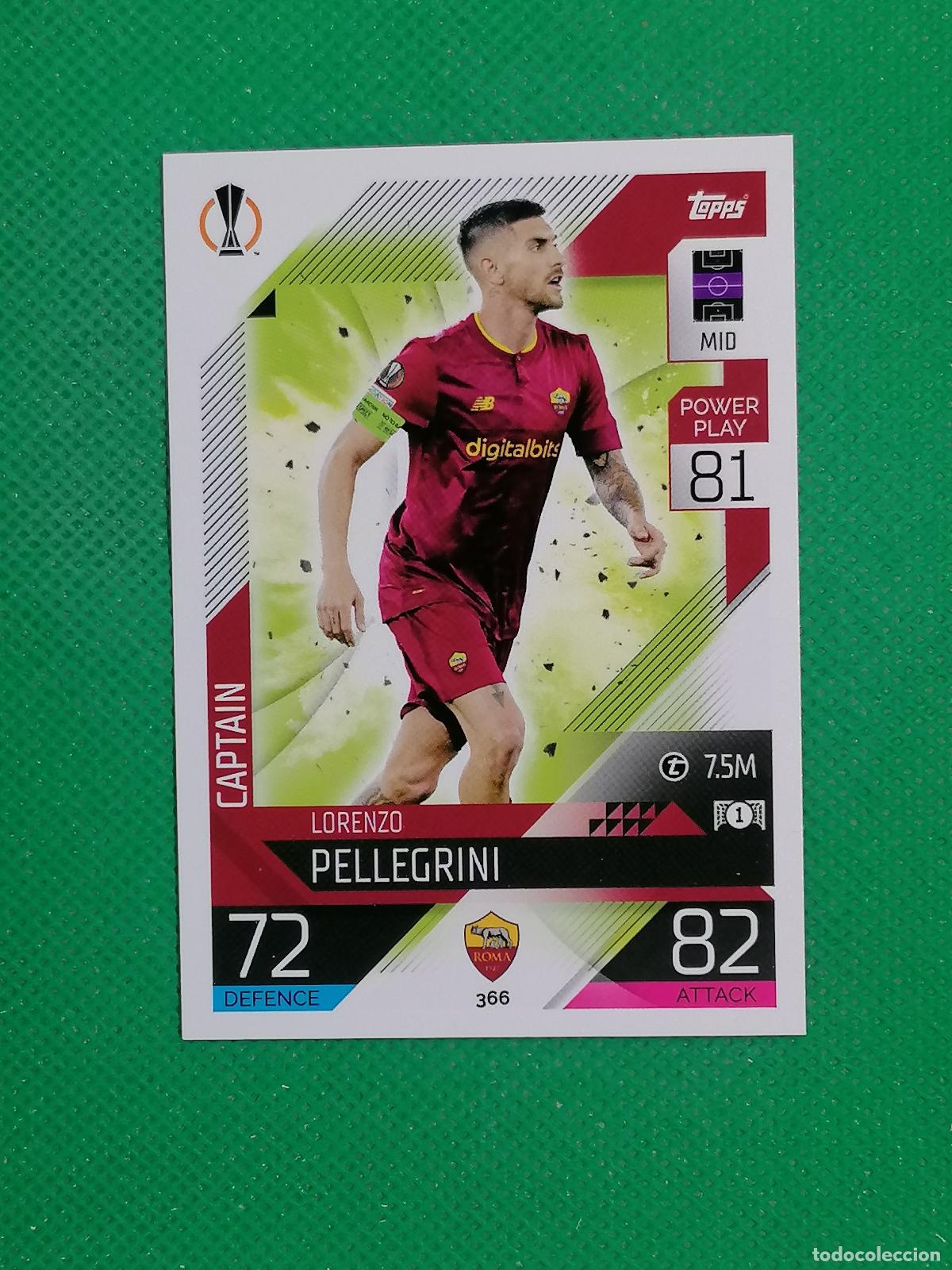 Cromos de F&uacute;tbol: 366 LORENZO PELLEGRINI ROMA ⚽ TOPPS MATCH ATTAX CHAMPIONS 2022 2023 22 23 ⚽