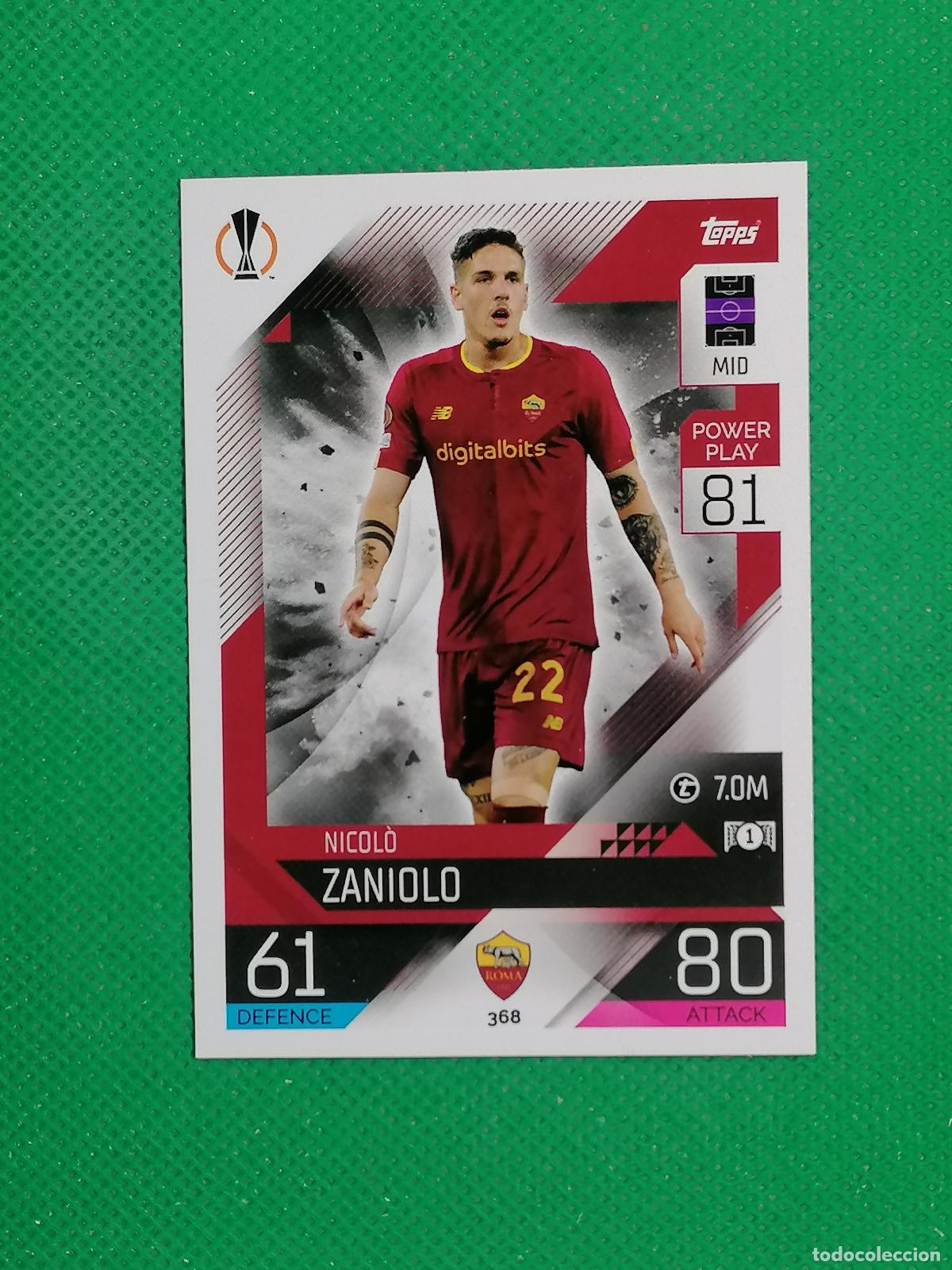 Football Stickers: 368 NICOLO ZANIOLO ROMA ⚽ TOPPS MATCH ATTAX CHAMPIONS 2022 2023 22 23 ⚽
