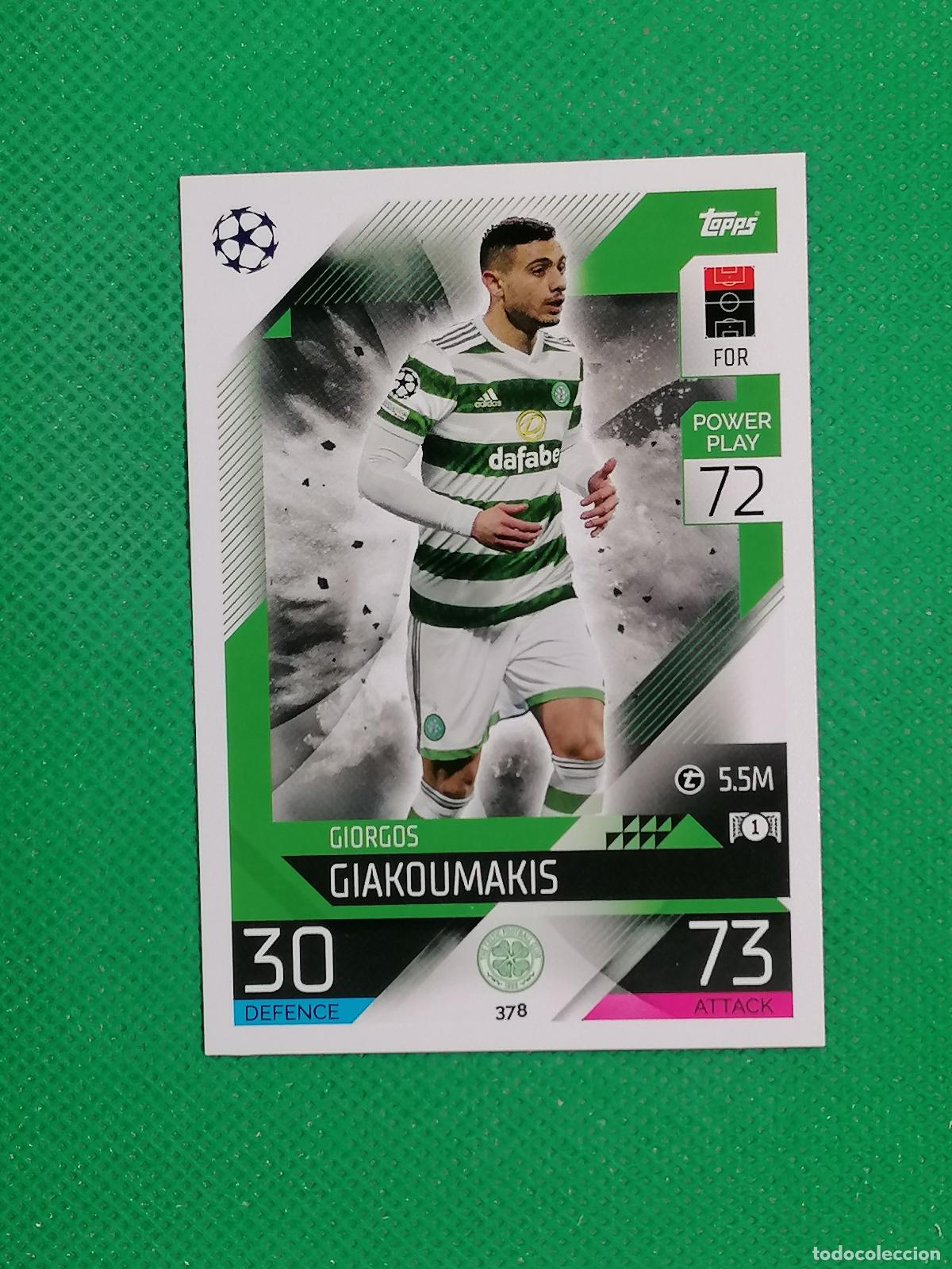 Cromos de F&uacute;tbol: 378 GIORGOS GIAKOUMAKIS CELTIC ⚽ TOPPS MATCH ATTAX CHAMPIONS 2022 2023 22 23 ⚽