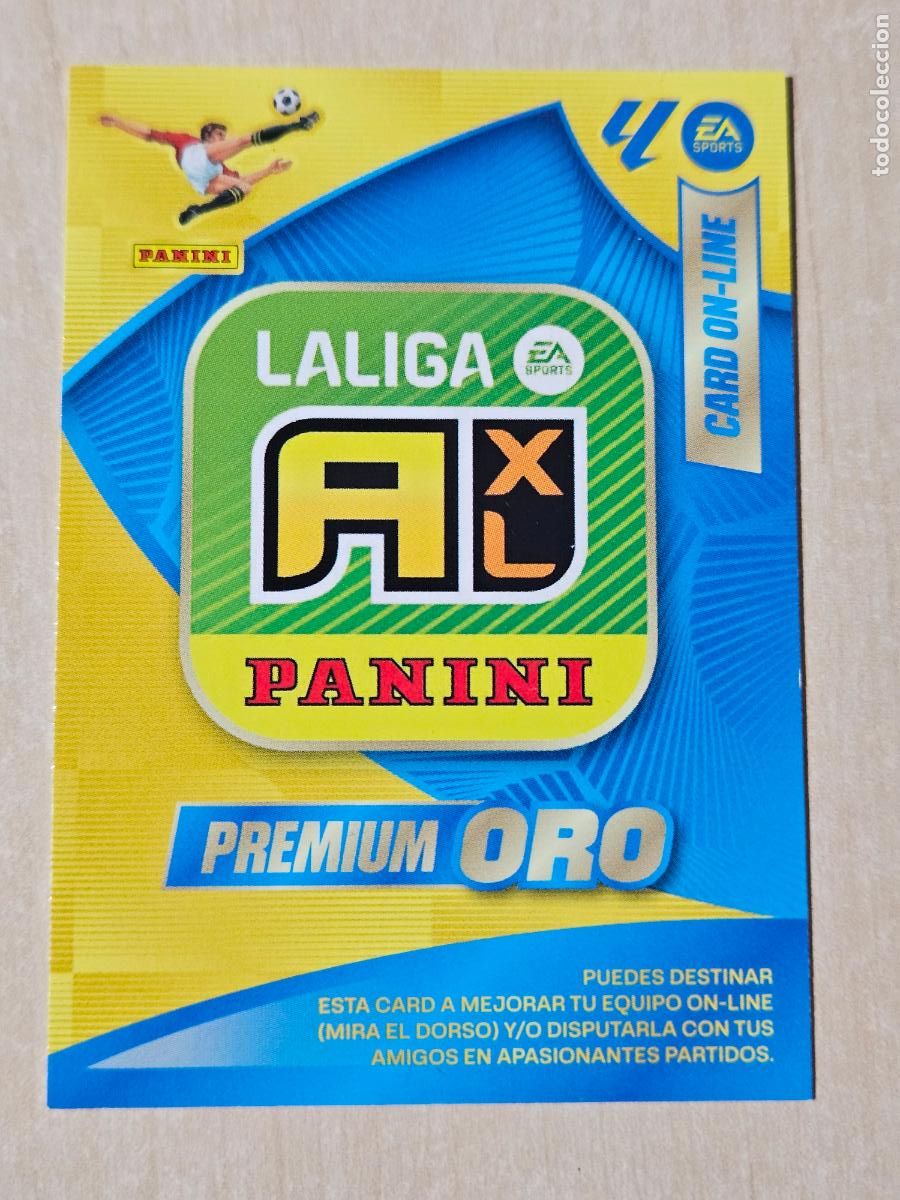 Cromos de F&uacute;tbol: FICHA PREMIUM ORO - ADRENALYN 24 25 - PANINI 2024 - 25 - CROMO - EDICION CARD ON LINE