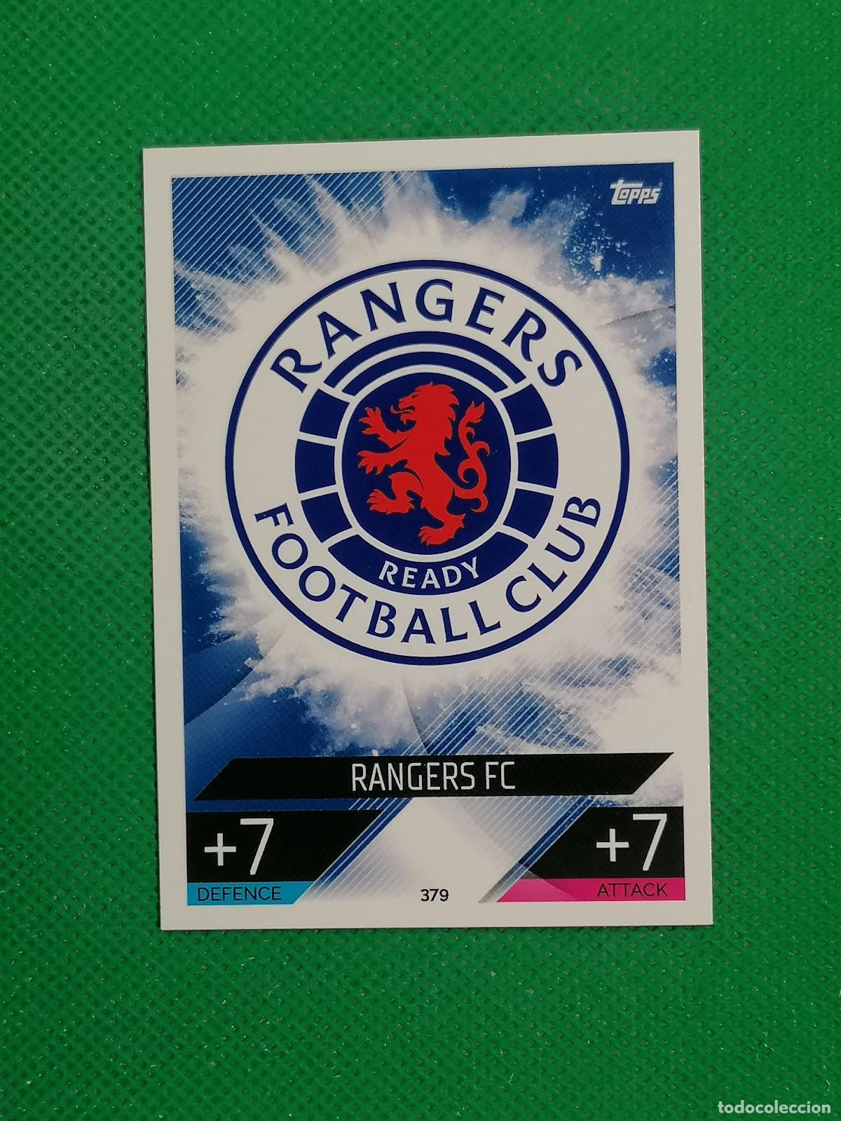 Cromos de F&uacute;tbol: 379 ESCUDO RANGERS ⚽ TOPPS MATCH ATTAX CHAMPIONS 2022 2023 22 23 ⚽
