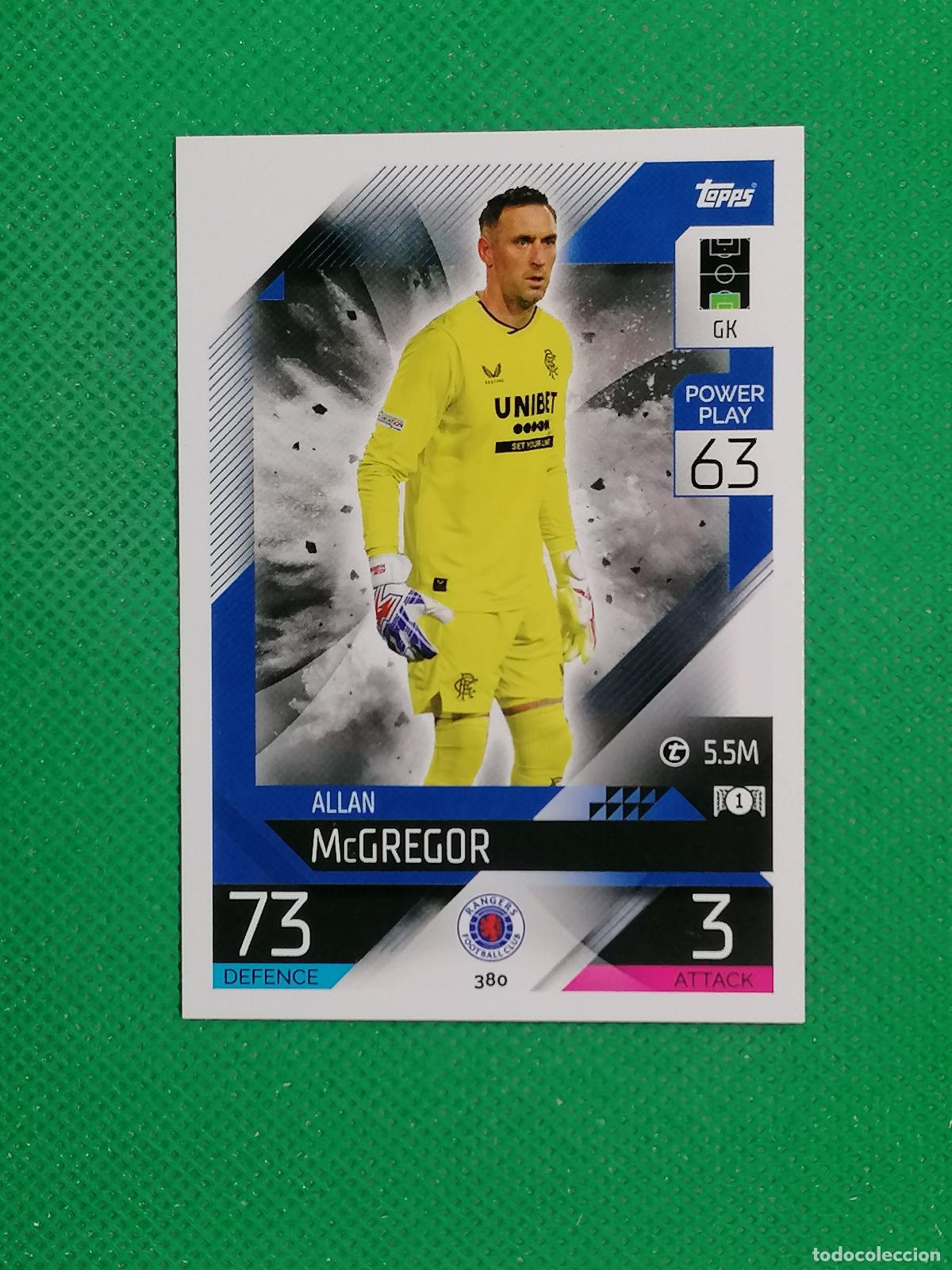 Cromos de F&uacute;tbol: 380 ALLAN MCGREGOR RANGERS ⚽ TOPPS MATCH ATTAX CHAMPIONS 2022 2023 22 23 ⚽