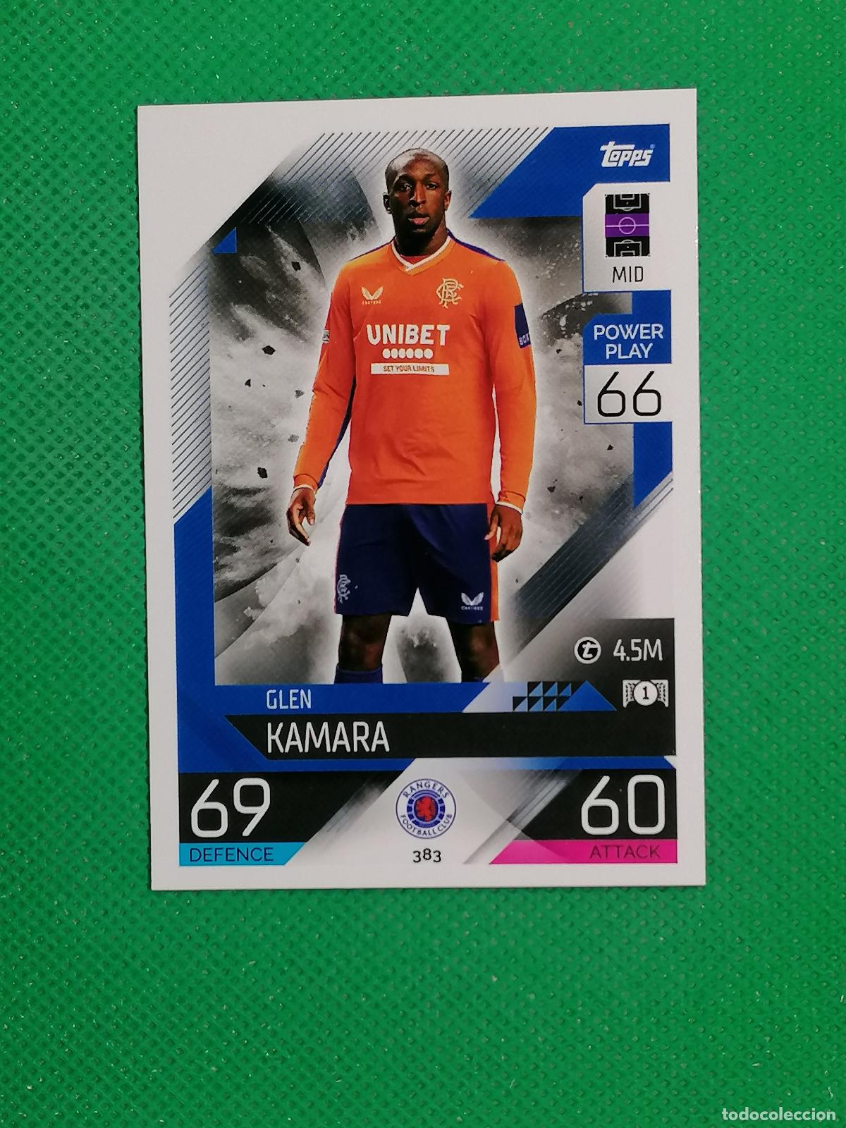 Cromos de F&uacute;tbol: 383 GLEN KAMARA RANGERS ⚽ TOPPS MATCH ATTAX CHAMPIONS 2022 2023 22 23 ⚽