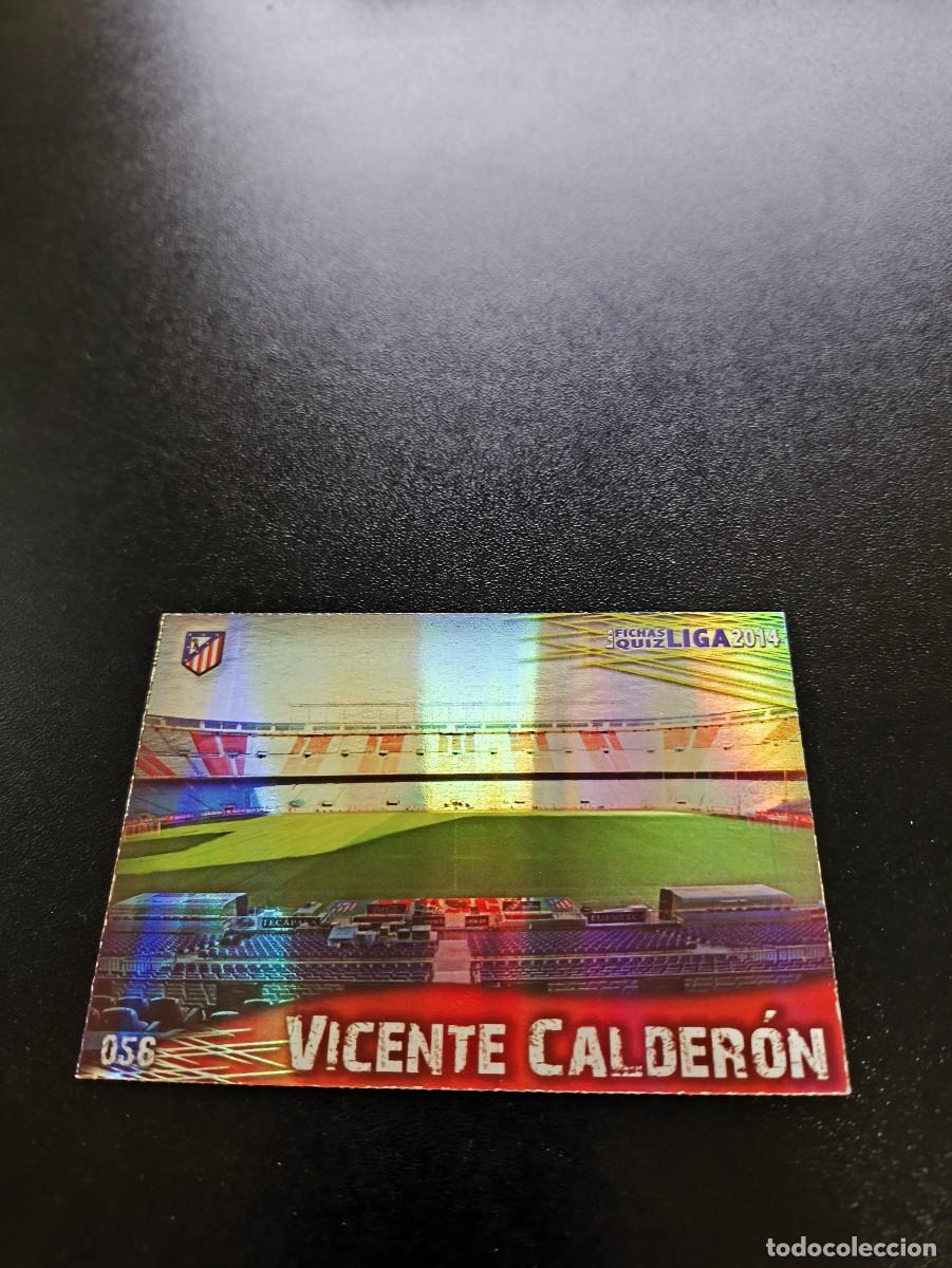 Cromos de F&uacute;tbol: 56 Vicente Calder&oacute;n ATLETICO DE MADRID BRILLO RAYAS MUNDICROMO LIGA 2013 2014 13 14 NO PANINI ESTE