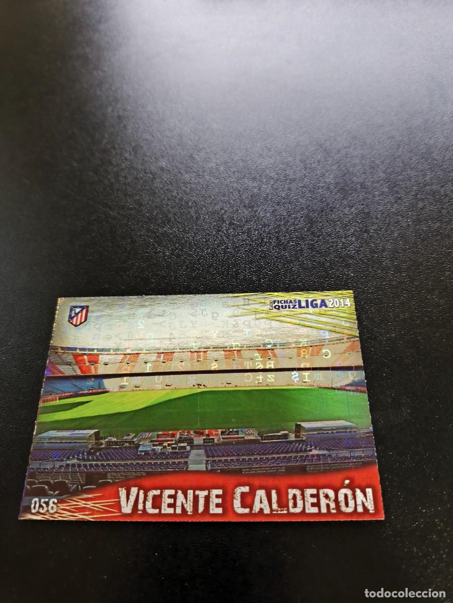Cromos de F&uacute;tbol: 56 Vicente Calder&oacute;n ATLETICO DE MADRID BRILLO LETRAS MUNDICROMO LIGA 2013 2014 13 14 NO PANINI ESTE