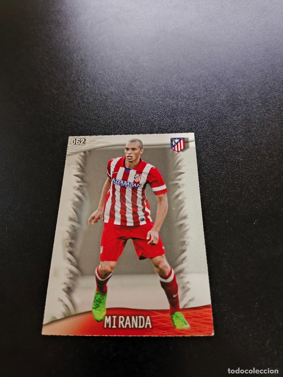 Cromos de F&uacute;tbol: 62 Miranda ATLETICO DE MADRID BRILLO LETRAS MUNDICROMO LIGA 2013 2014 13 14 NO PANINI ESTE