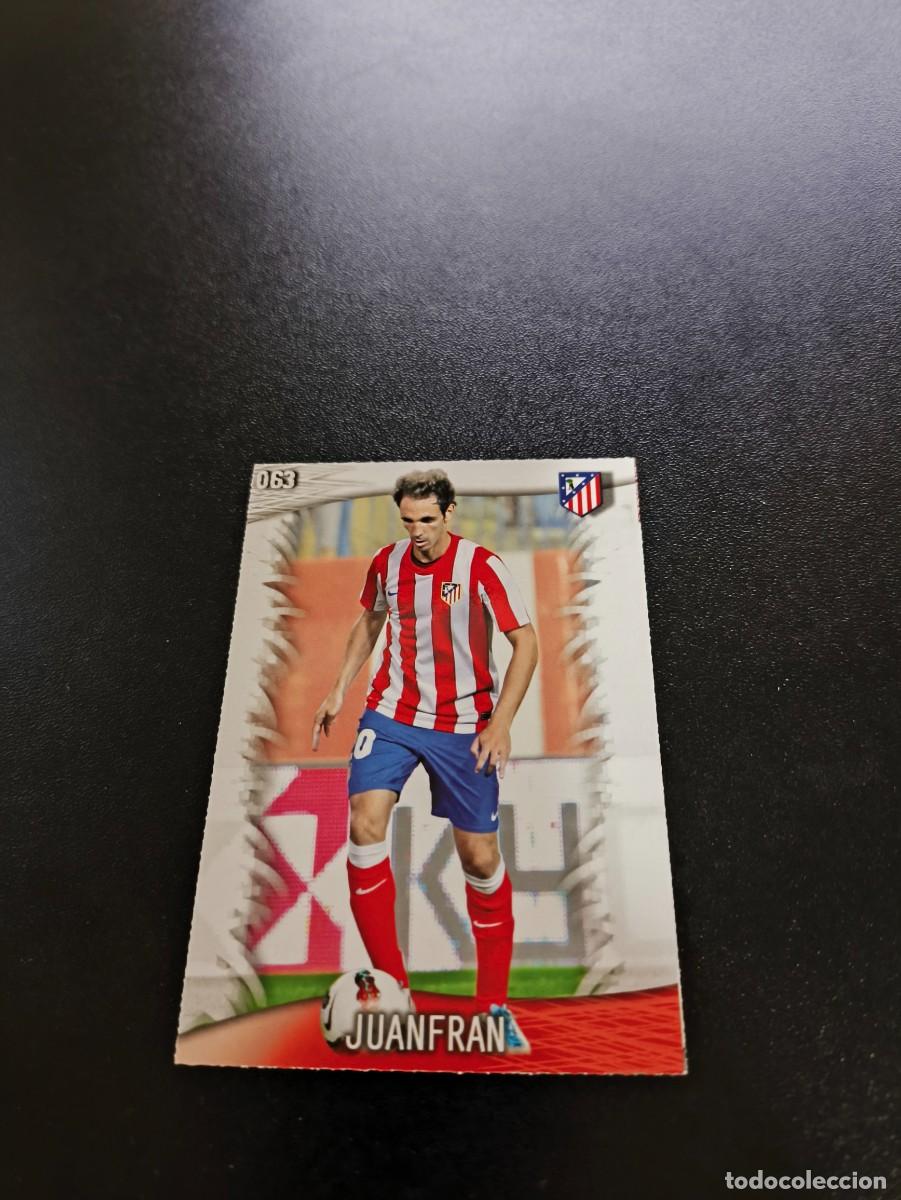 Cromos de F&uacute;tbol: 63 juanfran ATLETICO DE MADRID BRILLO LETRAS MUNDICROMO LIGA 2013 2014 13 14 NO PANINI ESTE