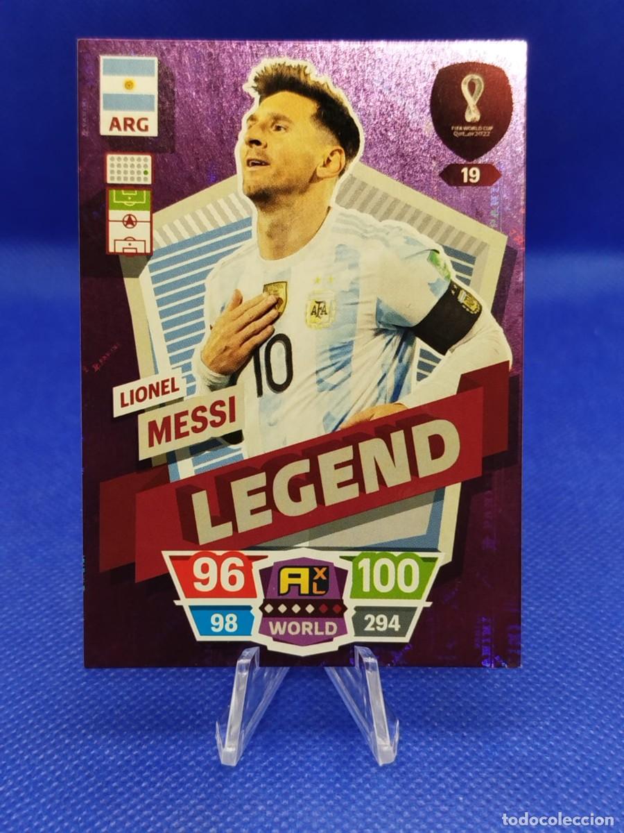 Cromos de F&uacute;tbol: #19 LIONEL MESSI ARGENTINA 2022 PANINI FIFA WORLD CUP QATAR ADRENALYN XL &rdquo;LEGEND&rdquo;