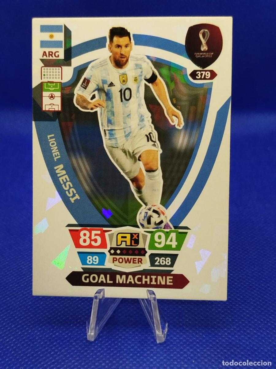 Cromos de F&uacute;tbol: #379 LIONEL MESSI ARGENTINA 2022 PANINI FIFA WORLD CUP QATAR ADRENALYN XL &rdquo;GOAL MACHINE&rdquo;