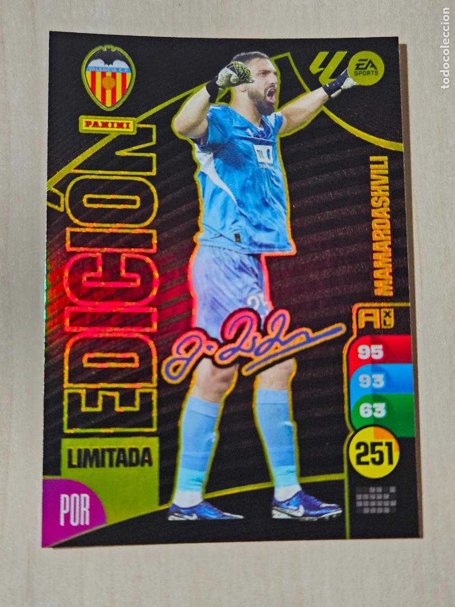 Cromos de F&uacute;tbol: FICHA MAMARDASHVILI - ADRENALYN 24 25 - PANINI 2024 - 25 - CROMO - EDICION LIMITADA FIRMADA