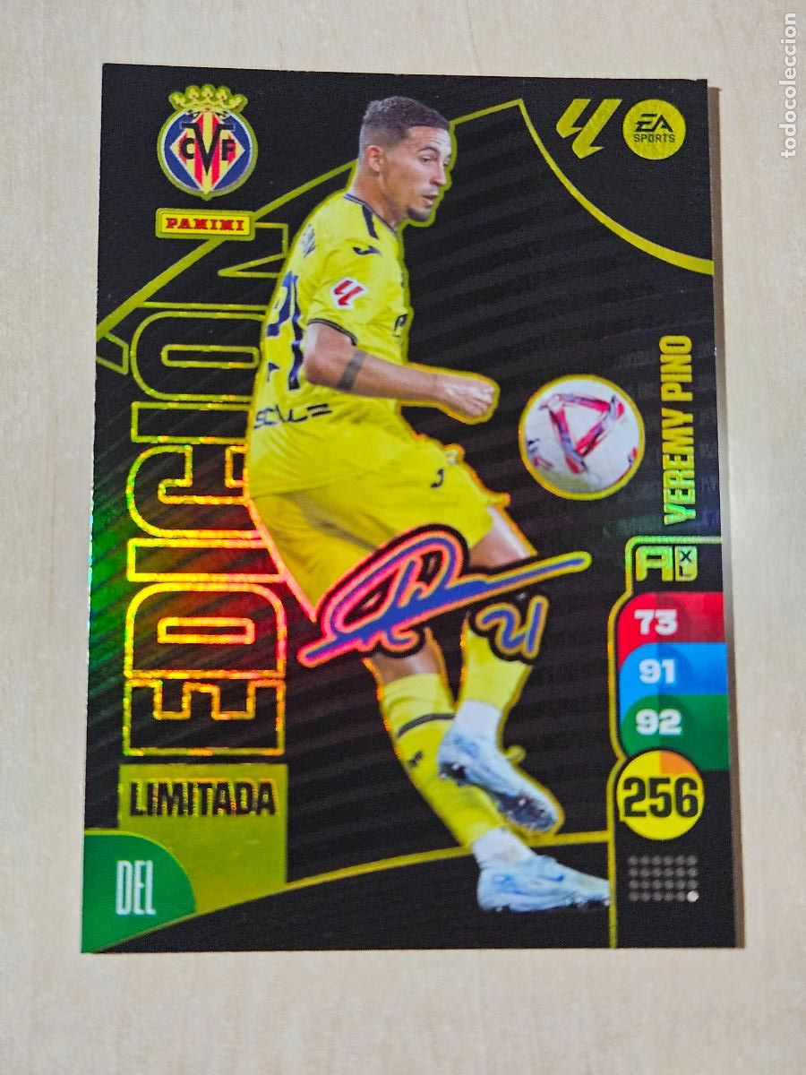 Cromos de F&uacute;tbol: FICHAYEREMY PINO - ADRENALYN 24 25 - PANINI 2024 - 25 - CROMO - EDICION LIMITADA FIRMADA