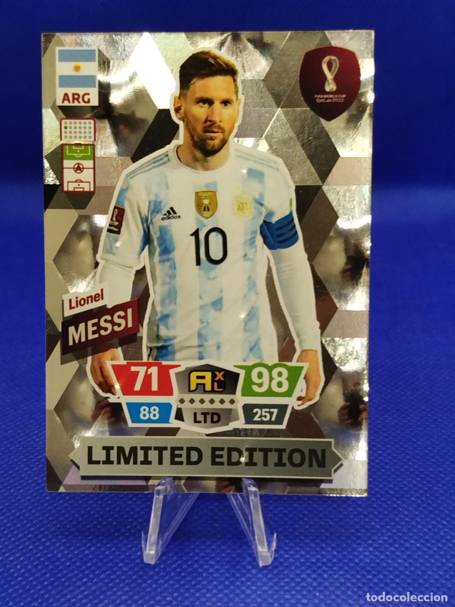 Cromos de F&uacute;tbol: LIONEL MESSI ARGENTINA 2022 PANINI FIFA WORLD CUP QATAR ADRENALYN XL &rdquo;LIMITED EDITION&rdquo;