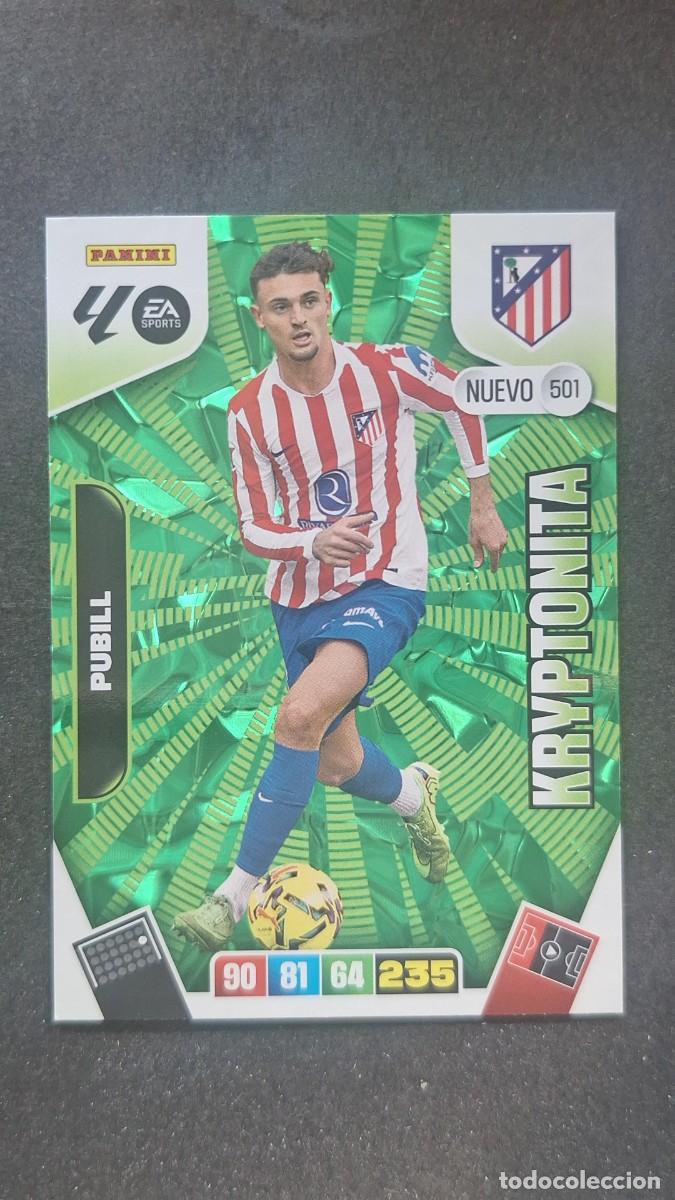 Cromos de F&uacute;tbol: L3 PUBILL ATLETICO DE MADRID 501 NUEVO KRYPTONITA ADRENALYN XL LIGA 2025/2026 25 26 PANINI