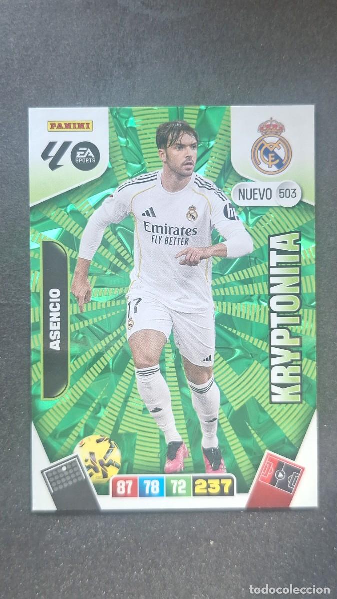 Cromos de F&uacute;tbol: L3 ASENSIO REAL MADRID 503 NUEVO KRYPTONITA ADRENALYN XL LIGA 2025/2026 25 26 PANINI