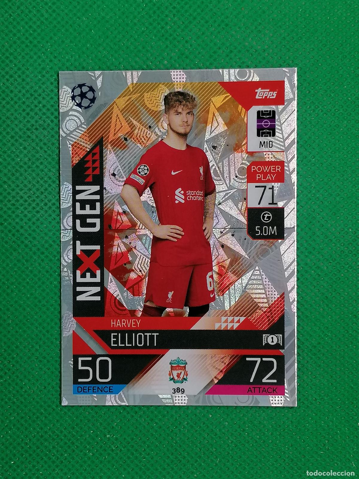 Cromos de F&uacute;tbol: 389 HARVEY ELLIOT LIVERPOOL NEXT GEN ⚽ TOPPS MATCH ATTAX CHAMPIONS 2022 2023 22 23 ⚽