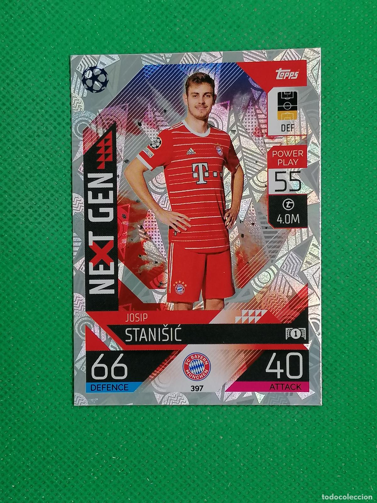 Cromos de F&uacute;tbol: 397 JOSIP STANISIC BAYERN MUNICH NEXT GEN ⚽ TOPPS MATCH ATTAX CHAMPIONS 2022 2023 22 23 ⚽