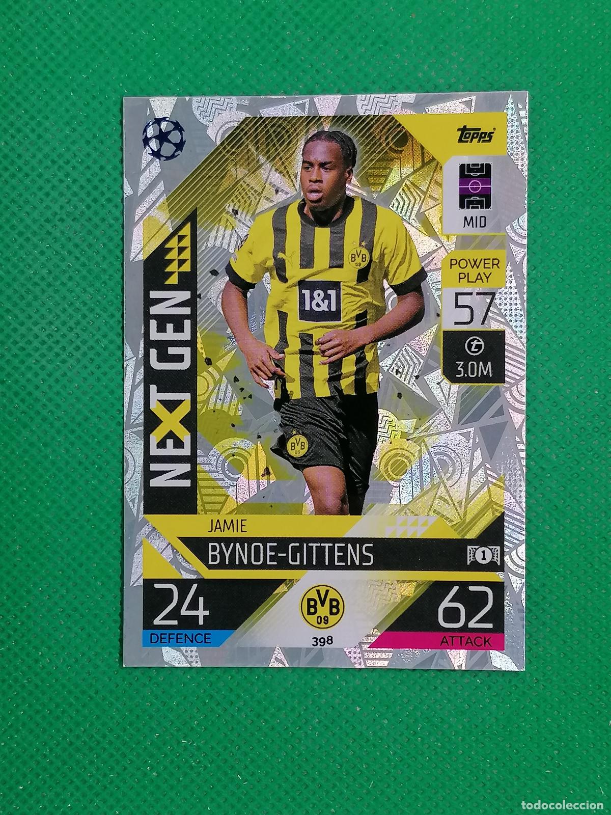 Cromos de F&uacute;tbol: 398 JAMIE BYNOE GITTENSBORUSSIA DORTMUND NEXT GEN ⚽ TOPPS MATCH ATTAX CHAMPIONS 2022 2023 22 23 ⚽